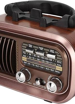 Портативный винтажный радиоприемник rxbt628 с bluetooth, am/fm, 3-диапазонный радио динамик для дома и улицы