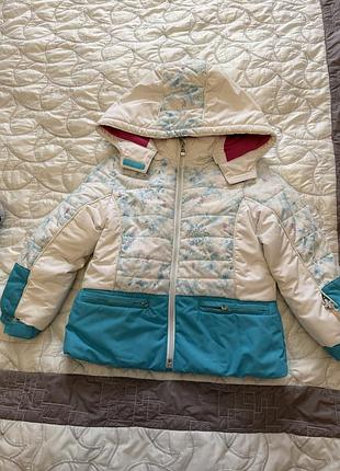 Зимовий термокостюм для дівчинки chicco flurry, білий, блакитний, розмір 110