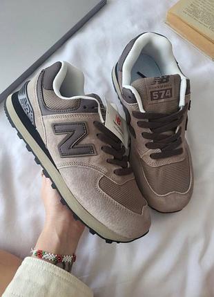 Кросівки чоловічі new balance 574 taupe-brown