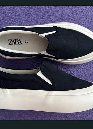 Кеди, сліпони, мокасини, туфлі zara 32 розмір, лофери