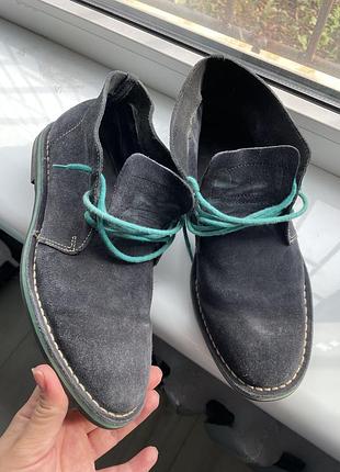 Чоботи cole haan chukka замшеві сині, розмір 41/42, унісекс