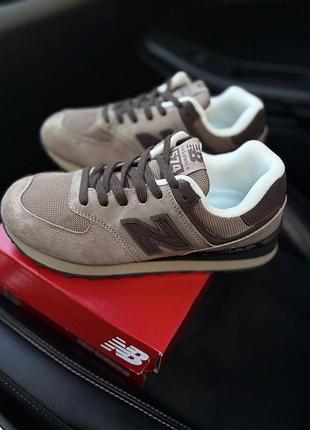 Кросівки new balance 574 taupe-brown