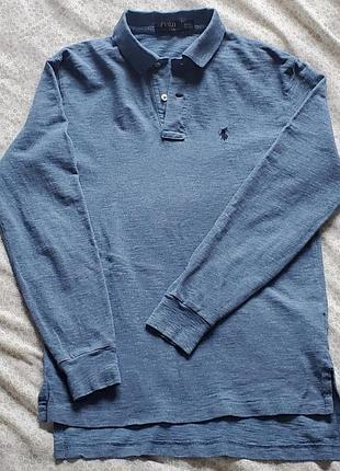 Чоловічий лонгслів polo ralph lauren синій