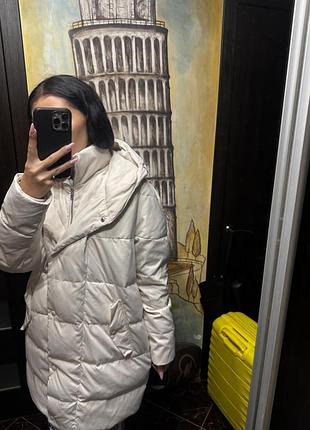 Молочний пуховик zara ❤️ s розмір