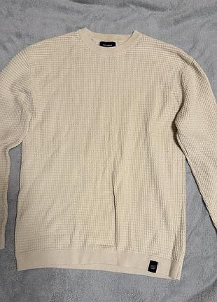 Чоловічий светр pull&bear бежевий 2
