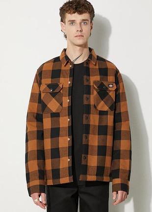Чоловіча фланелева сорочка dickies у класичну велику клітинку (buffalo plaid)