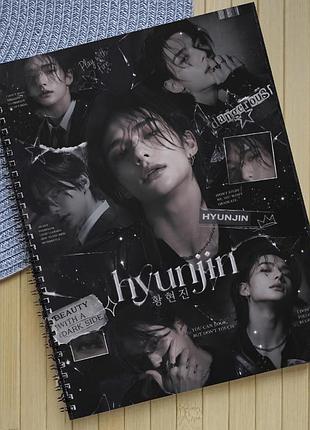 Зошит на пружині stray kids стрей кідз а4 60 аркушів клітинка (41141)
