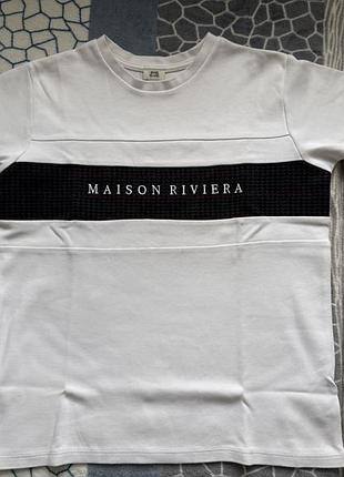 Футболка для хлопчика river island біла з написом