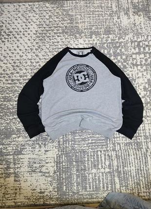 Чоловічий світшот dc shoes сірий з чорним