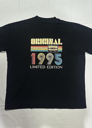 Чоловіча футболка stella чорна з принтом original the best of the 90's 1995 limited edition