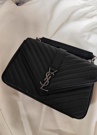 Сумка натуральная кожа saint laurent