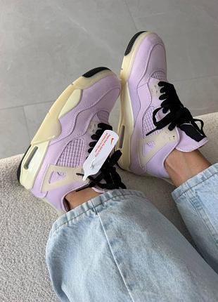 Кроссовки женские air jordan 4| «pink denim»