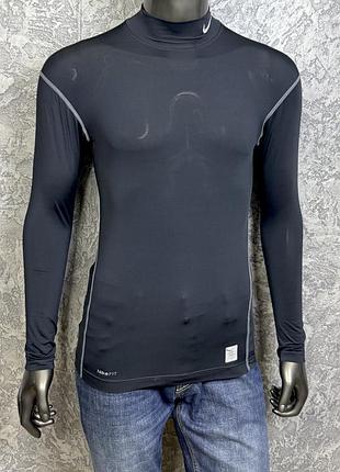 Nike pro fit термобелье кофта логслив m размер термо кофта спортивная черная 9