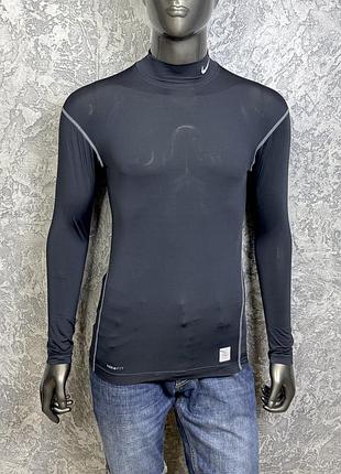 Nike pro fit термобелье кофта логслив m размер термо кофта спортивная черная 7
