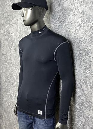 Nike pro fit термобелье кофта логслив m размер термо кофта спортивная черная 6