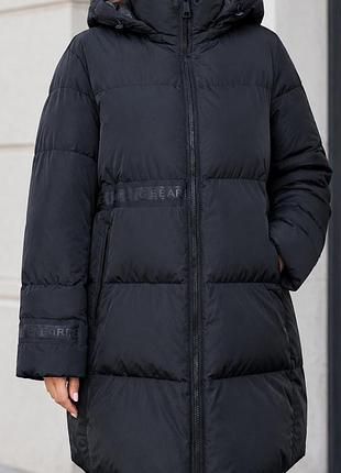 Пуховик zara. черный пуховик zara. женский пуховик zara