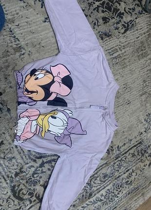 Кофта для дівчинки бузкова з принтом disney