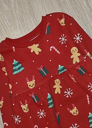 Яркое, теплое платье от primark на 3-4 года 2