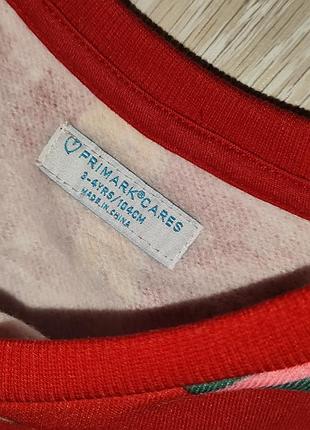 Яркое, теплое платье от primark на 3-4 года 5