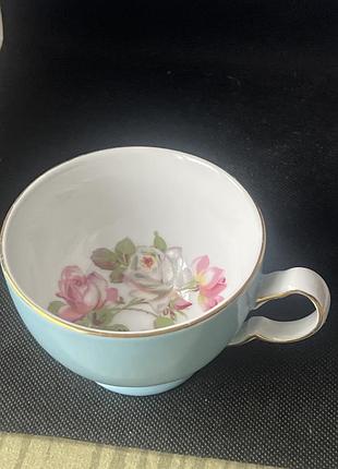 Вінтажна чашка  із зеленим клеймом «porcelaine lg» (виробництва франції з регіону лімож)