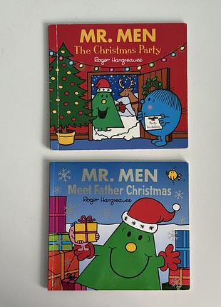 Дитячі книги англійською mr. men (різдвяна серія) – the christmas party / meet father christmas 🎄