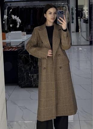 Пальто celine в клітинку s-m максі