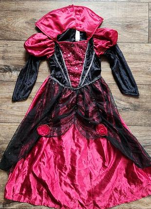 Карнавальный костюм платье ведьмы 5-6р