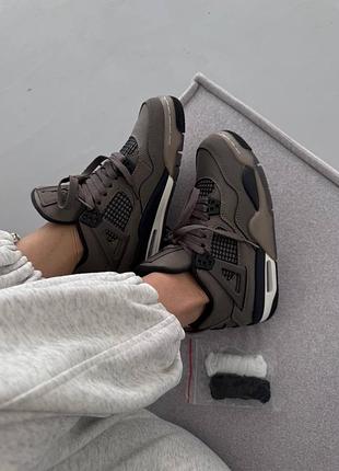 Кроссовки женские air jordan retro 4 | cave stone premium