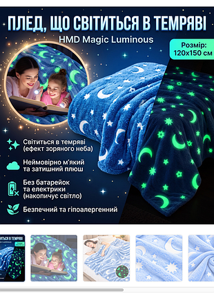 Дитячий плюшевий плед із зірками hmd m120