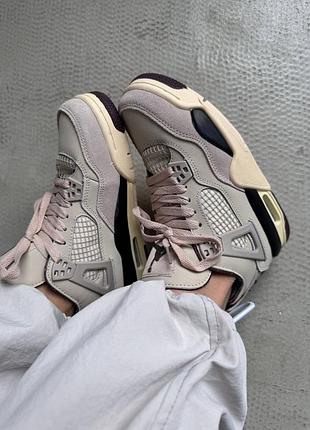Кроссовки женские air jordan retro 4 x a ma manière | “fossil stone” premium