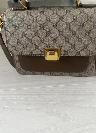 Сумка для жінок gucci з монограмою, коричнева