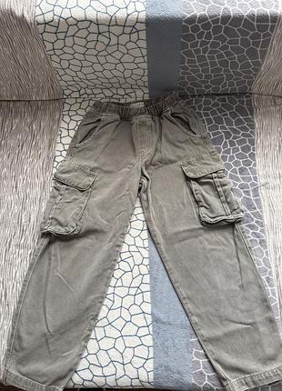 Джинси для хлопчика zara широкі карго  10 років