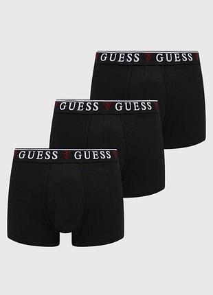 Guess набір трусів-боксерів, в чорному кольорі. в упаковці 3 пари.