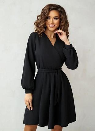 Чудова сукня з шифоновими рукавами і поясом , 2 xl