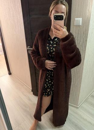 Жіночий кардиган альпака коричневий