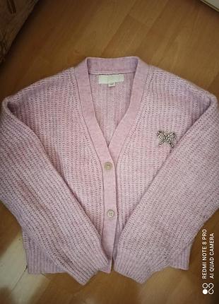 Кардиган для дівчинки zara рожевий