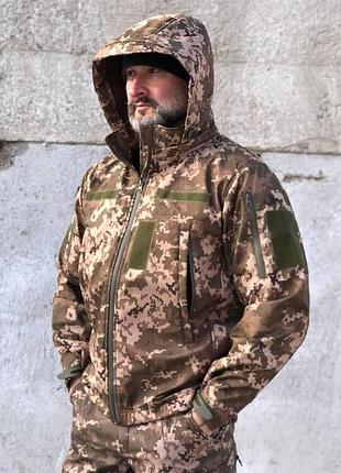 Тактическая куртка soft shell пиксель деми 2