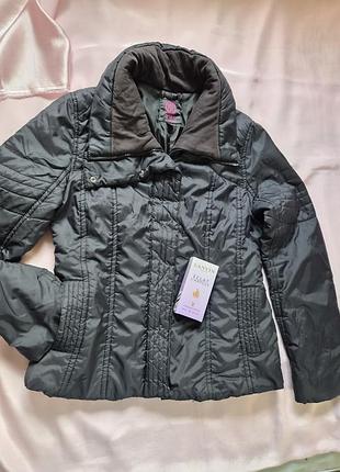 Куртка женская mango by mng xl/l черная демисезонная осень весна стеганая водонепроницаемая waterproof с высоким воротником короткая куртка манго ориг