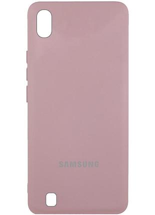 Чохол silicone cover lakshmi (aaa) with logo для samsung galaxy a10 (a105f) рожевий / pink sand