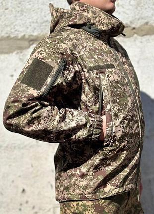 Куртка тактична soft-shell нгу "хижак" демісезон зі знімним капюшоном