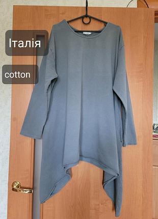 Жіноча туніка оверсайз diverse, сіра, one size, бавовна