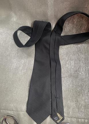 Чорна чоловіча краватка шовк calvin klein