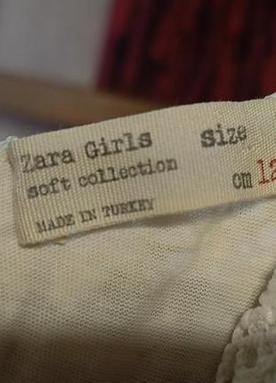 Сукня для дівчинки zara мереживна молочна 4