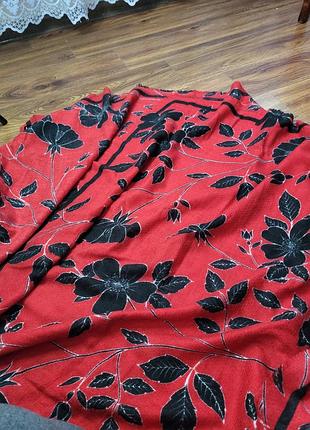 Zara accessories - большой женский шарф-палантин с цветочным принтом, 50 × 180 см