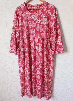 Платье женское трикотажное длинное, рукав 3/4. xl-xxl