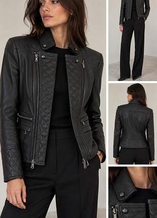 Куртка жіноча pierre balmain шкіряна чорна