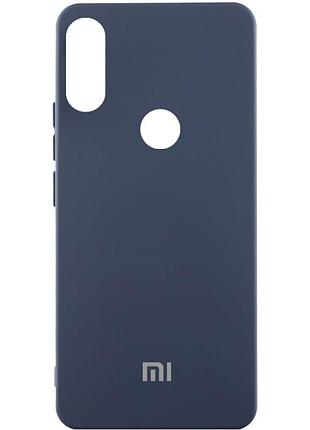 Чехол silicone cover lakshmi (aaa) with logo для xiaomi redmi note 7 / note 7 pro / note 7s темно-синий / midnight blue