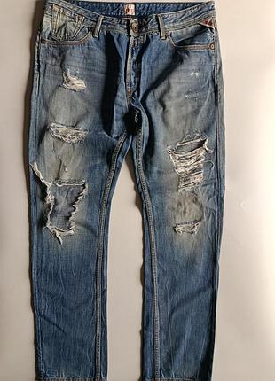 Джинси replay ripped jeans indigo blue р. 34 5