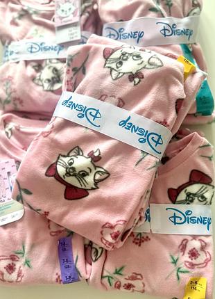 Тепла флісова піжама для дівчинки прімарк primark рожева киця мері коти-аристократи the aristocats