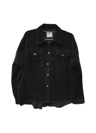 Сорочка жіноча zara вельветова чорна s/m
